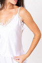 SHORT DOLL TOQUE DE SEDA COM RENDA OFF-WHITE - ETERNO FEMININO SHORT DOLL TOQUE DE SEDA COM RENDA OFF-WHITE - ETERNO FEMININO