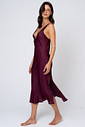 CAMISOLA MIDI TOQUE DE SEDA COM RENDA - CLÁSSICO ACETINADO BOLD WINE LADO