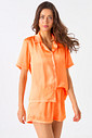 PIJAMA AMERICANO CURTO ACETINADO - CLÁSSICOS ACETINADOS TANGERINA PIJAMA AMERICANO CURTO ACETINADO - CLÁSSICOS ACETINADOS TANGERINA