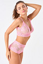 CALCINHA DE RENDA CÓS ALTO FRAMBOESA - LINGERIE CALCINHA DE RENDA CÓS ALTO FRAMBOESA - LINGERIE