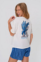 PIJAMA CURTO SHORTS ACETINADO CORVINAL COSTAS