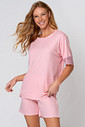 PIJAMA CURTO FEMININO EM VISCOSE - CLÁSSICO VISCOSE PINK GLOSS