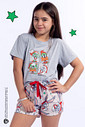 PIJAMA CURTO JUVENIL MENINA ALGODÃO - NATAL PERNALONGA PIJAMA CURTO JUVENIL MENINA ALGODÃO - NATAL PERNALONGA