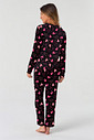 PIJAMA FEMININO PRETO COM ESTAMPA DE CORAÇÕES PIJAMA FEMININO PRETO COM ESTAMPA DE CORAÇÕES