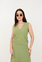 Conjunto de Blusa e Saia em Tricot Nice - Verde