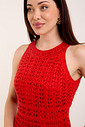 Vestido Regata Tricot - Vermelho