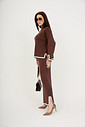 Conjunto de Blusa e Calça em Tricot Nápoles - Marrom