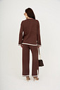 Conjunto de Blusa e Calça em Tricot Nápoles - Marrom