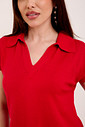 Conjunto com Blusa Gola e Saia em Tricot - Vermelho