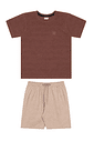 Conjunto infantil menino camiseta malha texturizada e bermuda moletinho verão. Conjunto infantil menino camiseta malha texturizada e bermuda moletinho verão.