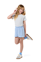Conjunto menina verão Blusa e Shorts Listrado Moderno e Confortável Conjunto menina verão Blusa e Shorts Listrado Moderno e Confortável