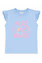Blusa infantil menina malha algodão babado verão Blusa infantil menina malha algodão babado verão