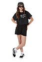 Conjunto menina blusa meia malha e shorts malha dama juvenil verão Conjunto menina blusa meia malha e shorts malha dama juvenil verão