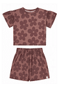 Conjunto infantil menina estampado blusa e shorts malha bally. Conjunto infantil menina estampado blusa e shorts malha bally.