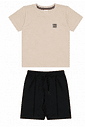 Conjunto infantil menino camiseta malha com termo e bermuda moletinho Conjunto infantil menino camiseta malha com termo e bermuda moletinho