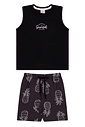 Conjunto infantil menino regata malha e bermuda tactel Conjunto infantil menino regata malha e bermuda tactel