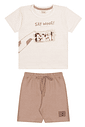 Conjunto verão infantil menino camiseta malha e bermuda moletinho Conjunto verão infantil menino camiseta malha e bermuda moletinho
