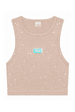 Regata cropped Juvenil Menina Mundo Mania Cotton Glitter Regata cropped Juvenil Menina Mundo Mania Cotton Glitter