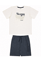 Conjunto juvenil masculino camiseta malha e bermuda moletinho Conjunto juvenil masculino camiseta malha e bermuda moletinho