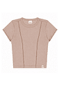 Blusa feminina de ribana infantil com recorte Blusa feminina de ribana infantil com recorte