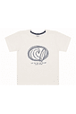 Conjunto infantil menino camiseta malha texturizada e bermuda moletinho