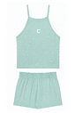 Conjunto infantil blusa e shorts menina cotton glitter