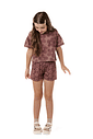Conjunto infantil menina estampado blusa e shorts malha bally. Conjunto infantil menina estampado blusa e shorts malha bally.