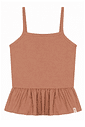 Blusa Juvenil Menina Meia Malha Algodão Alça e Babado Blusa Juvenil Menina Meia Malha Algodão Alça e Babado