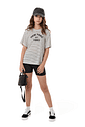 Conjunto juvenil menina blusa listrada e bermuda malha darling Conjunto juvenil menina blusa listrada e bermuda malha darling