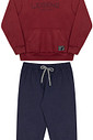 Conjunto Infantil com Blusão de Capuz, Bolso Canguru Calça Punho e Cordão