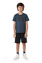 Conjunto infantil menino camiseta malha e bermuda moletinho Conjunto infantil menino camiseta malha e bermuda moletinho
