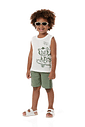 Conjunto infantil menino regata malha e bermuda moletinho Conjunto infantil menino regata malha e bermuda moletinho