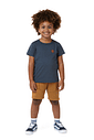CJ.PP CAMISETA M/M C/ REF E TERMO E BERMUDA MOL C/ RECORTES E CORDÃO