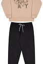 Conjunto Infantil Blusão e Calça com Punho e Cordão