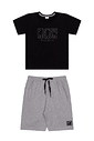 Conjunto infantil menino camiseta malha e bermuda moletinho Conjunto infantil menino camiseta malha e bermuda moletinho