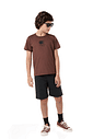 Conjunto infantil menino camiseta malha texturizada e bermuda moletinho Conjunto infantil menino camiseta malha texturizada e bermuda moletinho
