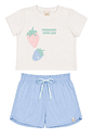 Conjunto Menina Infantil básico Blusa e Shorts verão. Conjunto Menina Infantil básico Blusa e Shorts verão.