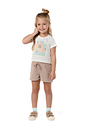 conjunto menina infantil verão blusa e shorts conjunto menina infantil verão blusa e shorts