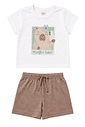 conjunto menina infantil verão blusa e shorts conjunto menina infantil verão blusa e shorts