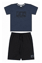 Conjunto infantil menino camiseta malha e bermuda moletinho Conjunto infantil menino camiseta malha e bermuda moletinho