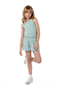 Conjunto infantil blusa e shorts menina cotton glitter