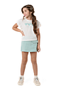 Blusa manga babado infantil menina malha