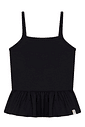 Blusa Juvenil Menina Meia Malha Algodão Alça e Babado Blusa Juvenil Menina Meia Malha Algodão Alça e Babado