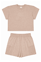 Conjunto juvenil menina blusa malha e shorts moletinho Conjunto juvenil menina blusa malha e shorts moletinho