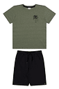 Conjunto infantil verão menino camiseta malha e bermuda moletinho Conjunto infantil verão menino camiseta malha e bermuda moletinho