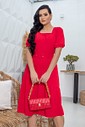 Vestido Midi Vermelho 0492 Vestido Midi Vermelho 0492