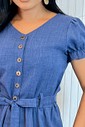 Vestido Chambray Jeans Curto 5084 Vestido Chambray Jeans Curto 5084