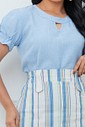 Conjunto Saia Midi Listrada e Blusa Conjunto Saia Midi Listrada e Blusa