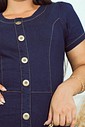 Vestido Jeans Com Elastano e Botões 1180 Vestido Jeans Com Elastano e Botões 1180
