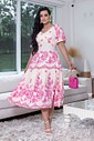 Vestido Midi Estampado Beleza Tropical 3040 Vestido Midi Estampado Beleza Tropical 3040